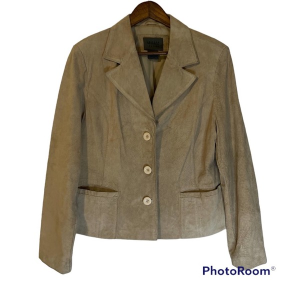 JohnPaulRichard Jackets & Blazers - Vintage Tan Leather Jacket Women’s Size 12